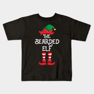 Bearded Elf Matching Family Christmas Kids T-Shirt